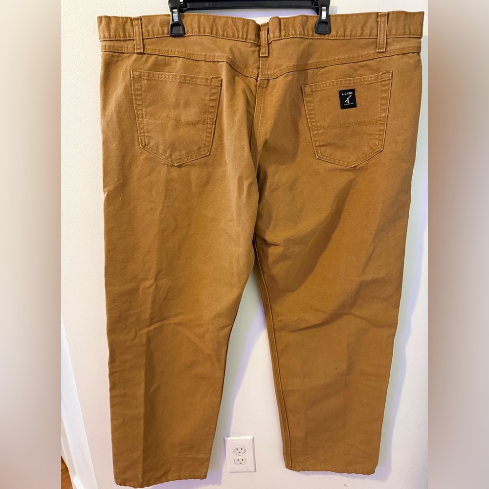 LC King men’s pants brown canvas pointer field pant